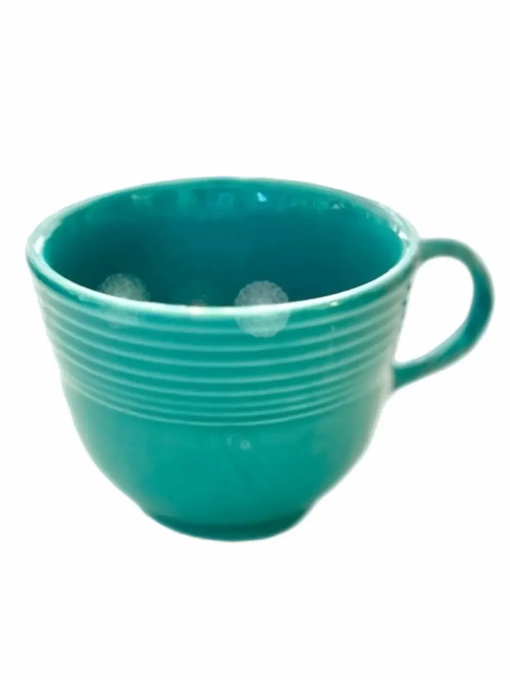 Set of 2 Fiestaware 8oz Handled Coffee/TeaCups Orange Turquoise Homer Mug